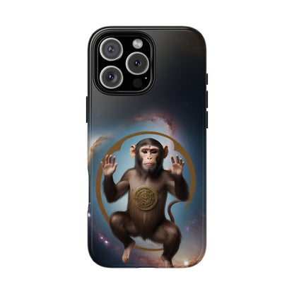 Chinese Zodiac Monkey Custom Phone Case for iPhone 8–16 Pro Max, Pixel 5–8 Pro, Galaxy S10–S24 Ultra - Designed by Thalia