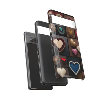 Love Button Phone Case for iPhone 8–16 Pro Max, Pixel 5–8 Pro, Galaxy S10–S24 Ultra - Designed by Thalia