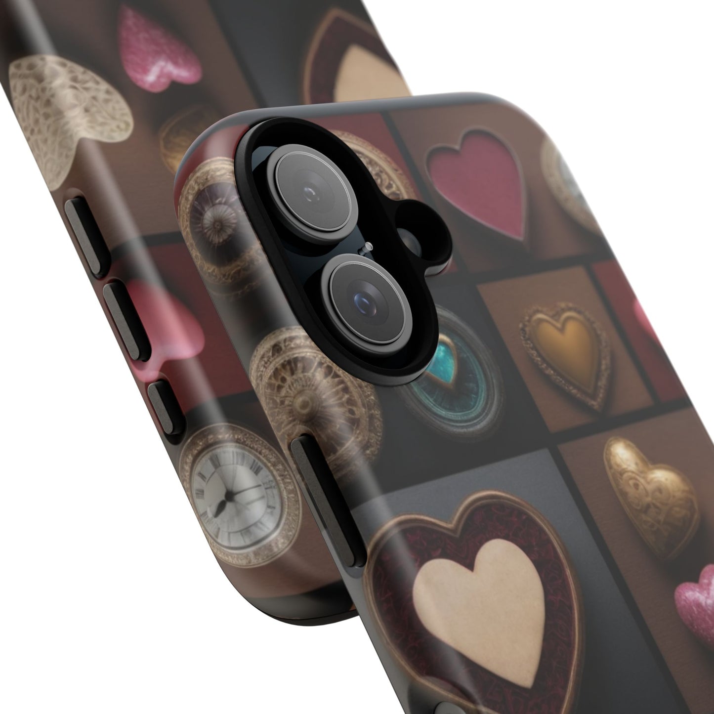 Love Button Phone Case for iPhone 8–16 Pro Max, Pixel 5–8 Pro, Galaxy S10–S24 Ultra - Designed by Thalia