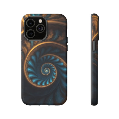 3D Fractal Phone Case for iPhone 8–16 Pro Max, Pixel 5–8 Pro, Galaxy S10–S24 Ultra - Designed by Thalia