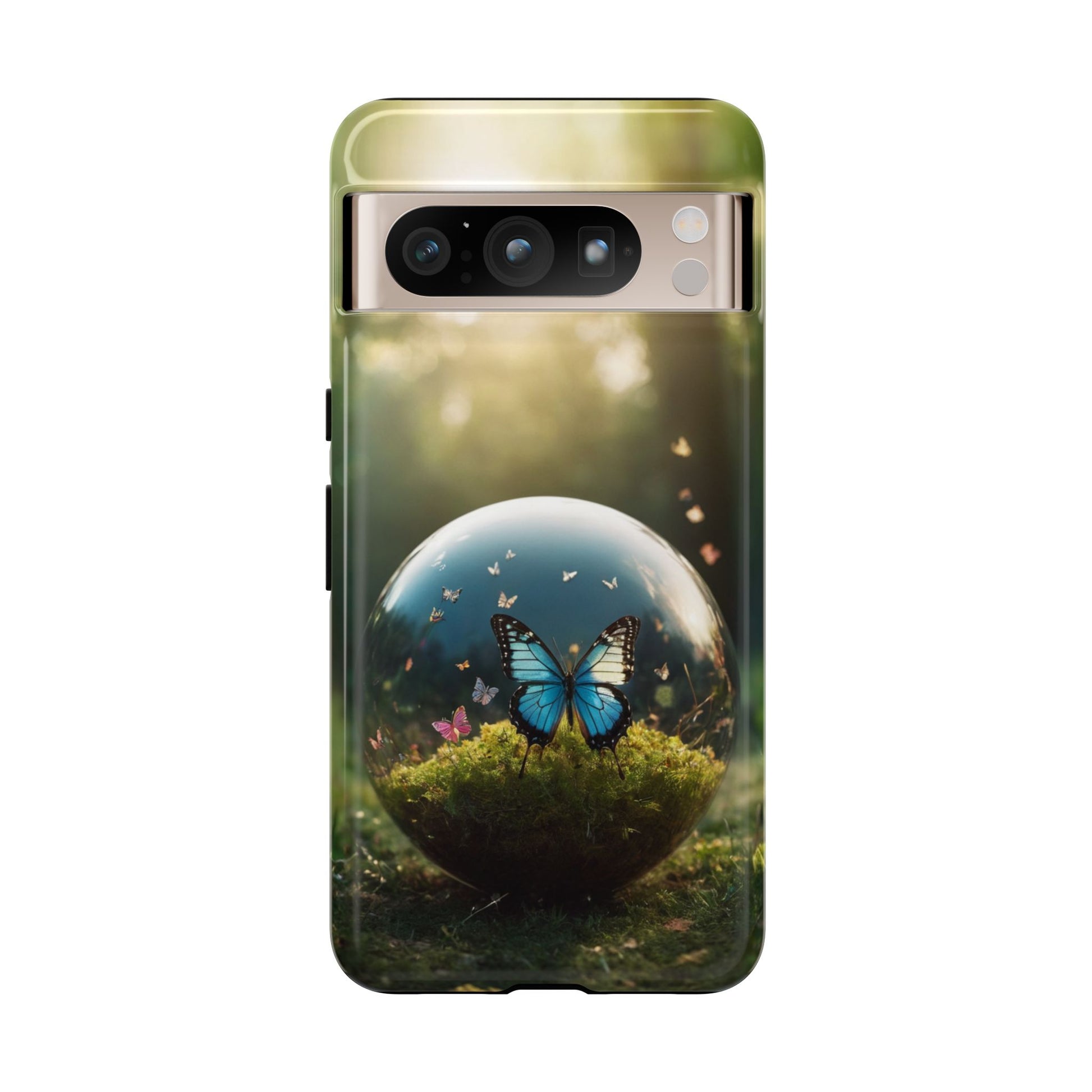 Butterfly Ball Phone Case for iPhone 8–16 Pro Max, Pixel 5–8 Pro, Galaxy S10–S24 Ultra - Designed by Thalia