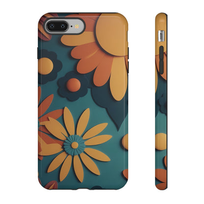 70s Retro Phone Case for iPhone 8–16 Pro Max, iPhone 8 Plus–13 Mini, iPhone XS–XS Max, iPhone 11–14 Pro Max - Designed by Thalia