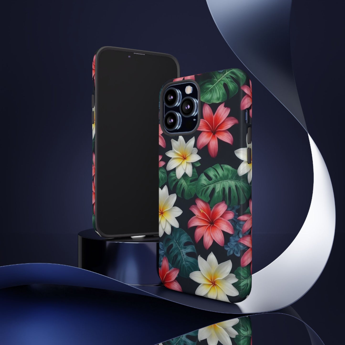 Hawaiian Flowers Phone Case for iPhone 8–16 Pro Max, iPhone 8 Plus–13 Mini, iPhone XS–XS Max, iPhone 11–14 Pro Max - Designed by Thalia