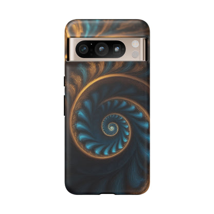 3D Fractal Phone Case for iPhone 8–16 Pro Max, Pixel 5–8 Pro, Galaxy S10–S24 Ultra - Designed by Thalia