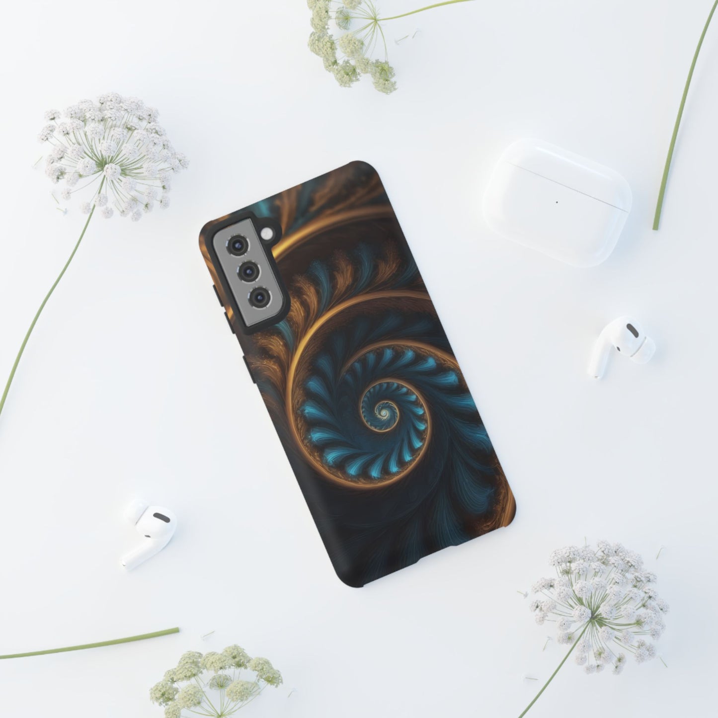 3D Fractal Custom Phone Case for Samsung Galaxy S10–S24 Ultra - Designed by Thalia