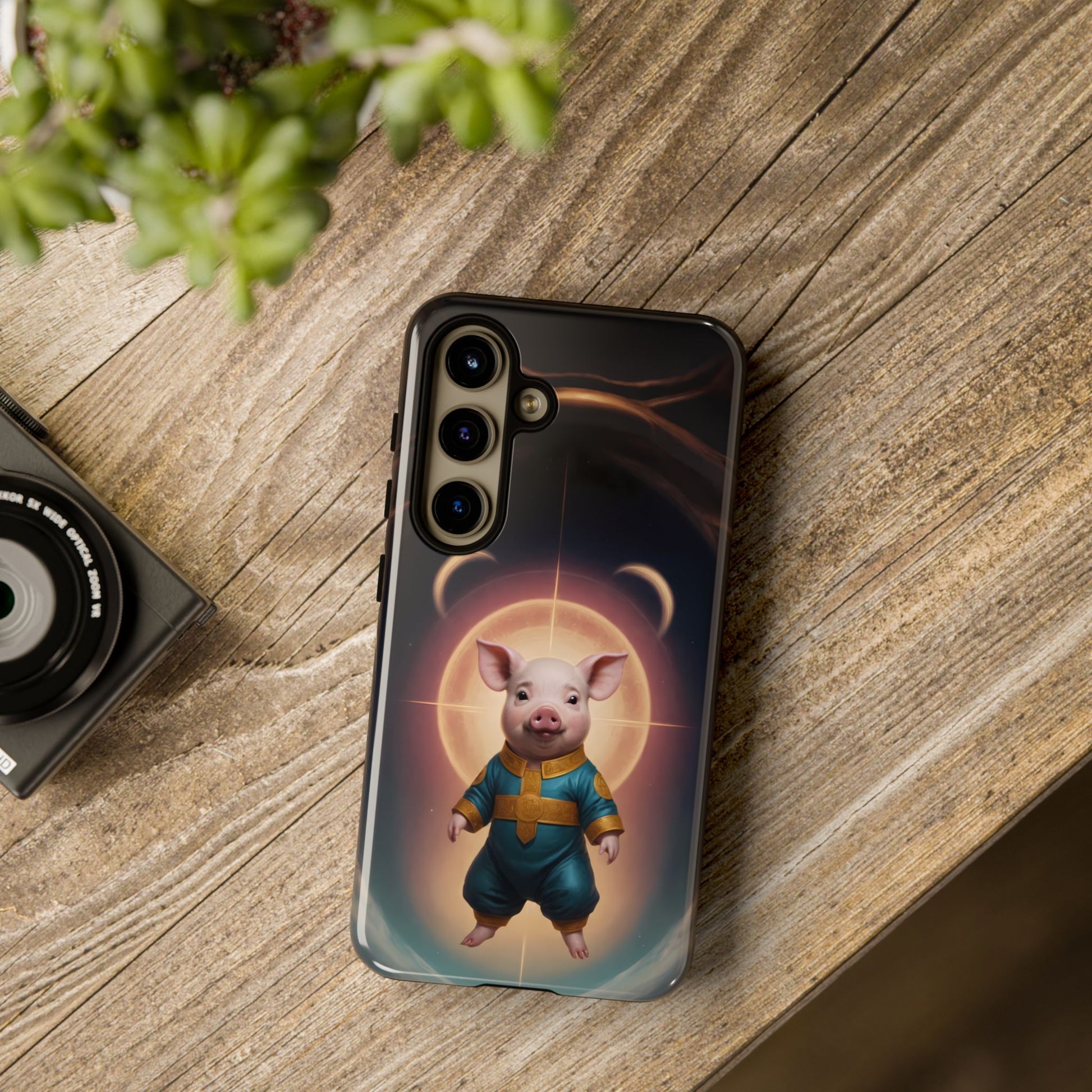 Chinese Zodiac Pig Custom Phone Case for iPhone 8–16 Pro Max, Pixel 5–8 Pro, Galaxy S10–S24 Ultra - Designed by Thalia