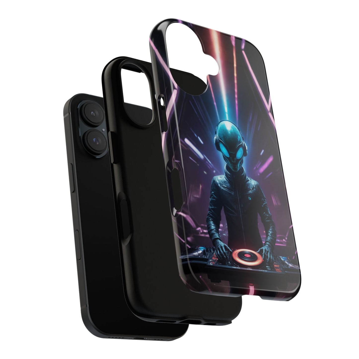 Alien DJ Phone Case for iPhone 8–16 Pro Max, Pixel 5–8 Pro, Galaxy S10–S24 Ultra - Designed by Thalia