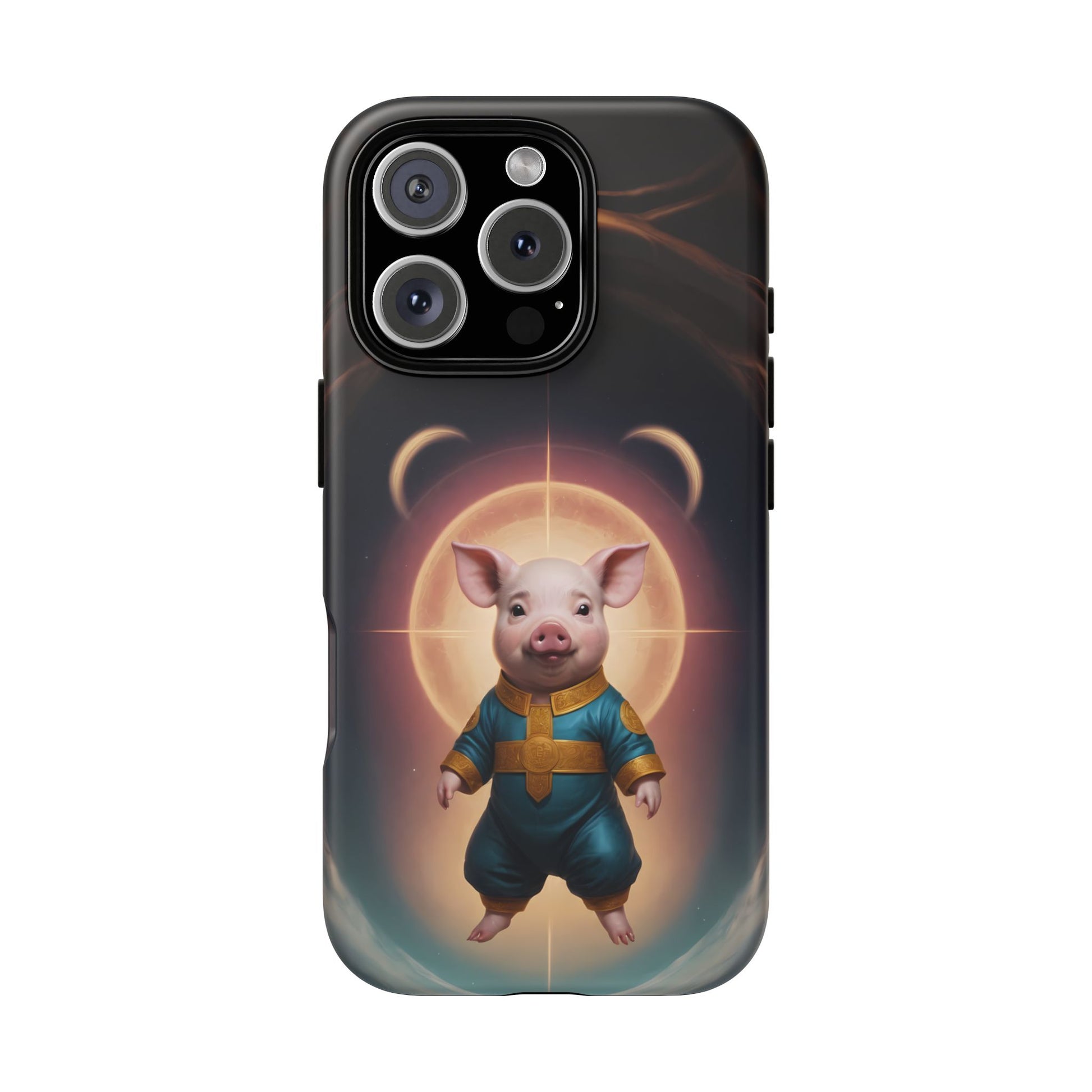 Chinese Zodiac Pig Custom Phone Case for iPhone 8–16 Pro Max, Pixel 5–8 Pro, Galaxy S10–S24 Ultra - Designed by Thalia