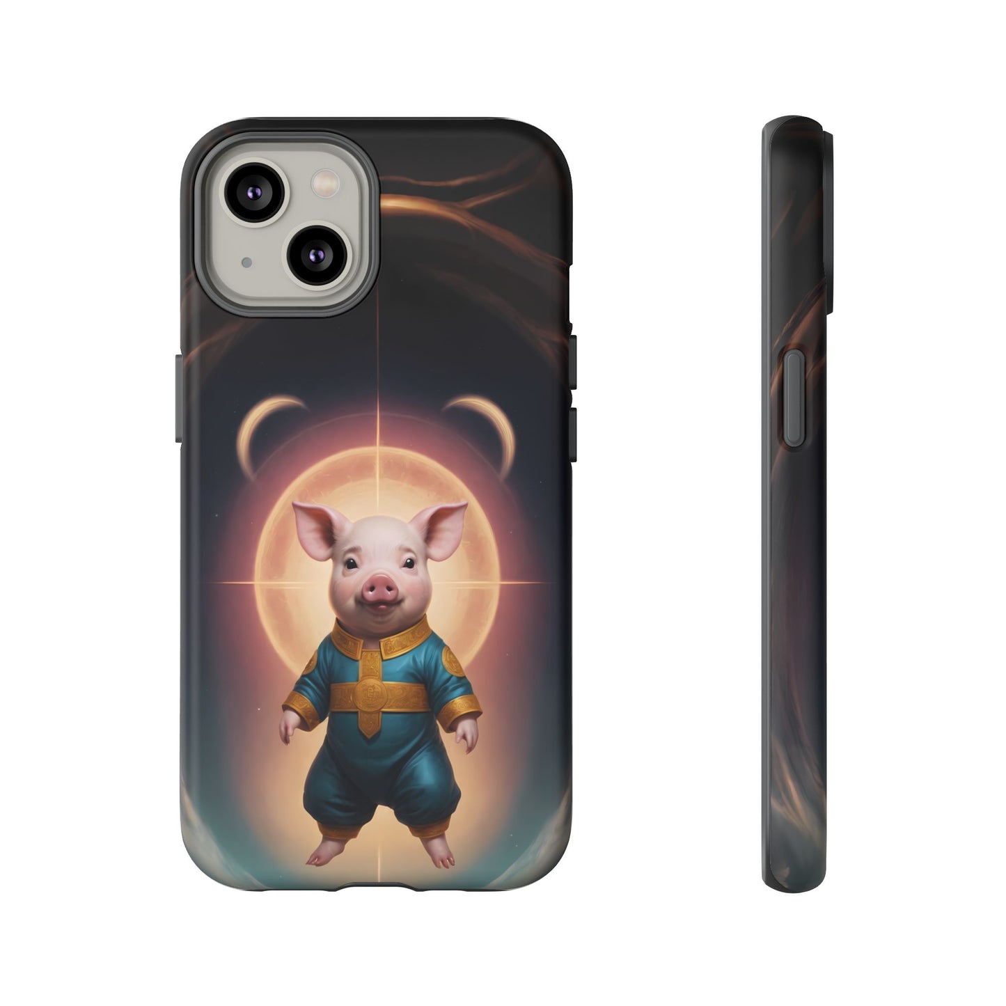 Chinese Zodiac Pig Custom Phone Case for iPhone 8–16 Pro Max, Pixel 5–8 Pro, Galaxy S10–S24 Ultra - Designed by Thalia