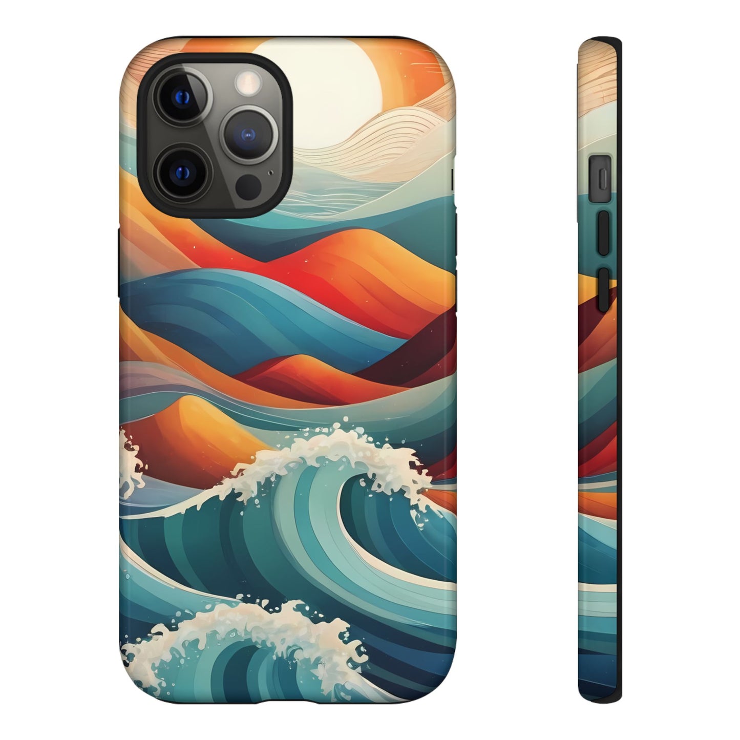 Retro Waves Phone Case for iPhone 8–16 Pro Max, Pixel 5–8 Pro, Galaxy S10–S24 Ultra - Designed by Thalia