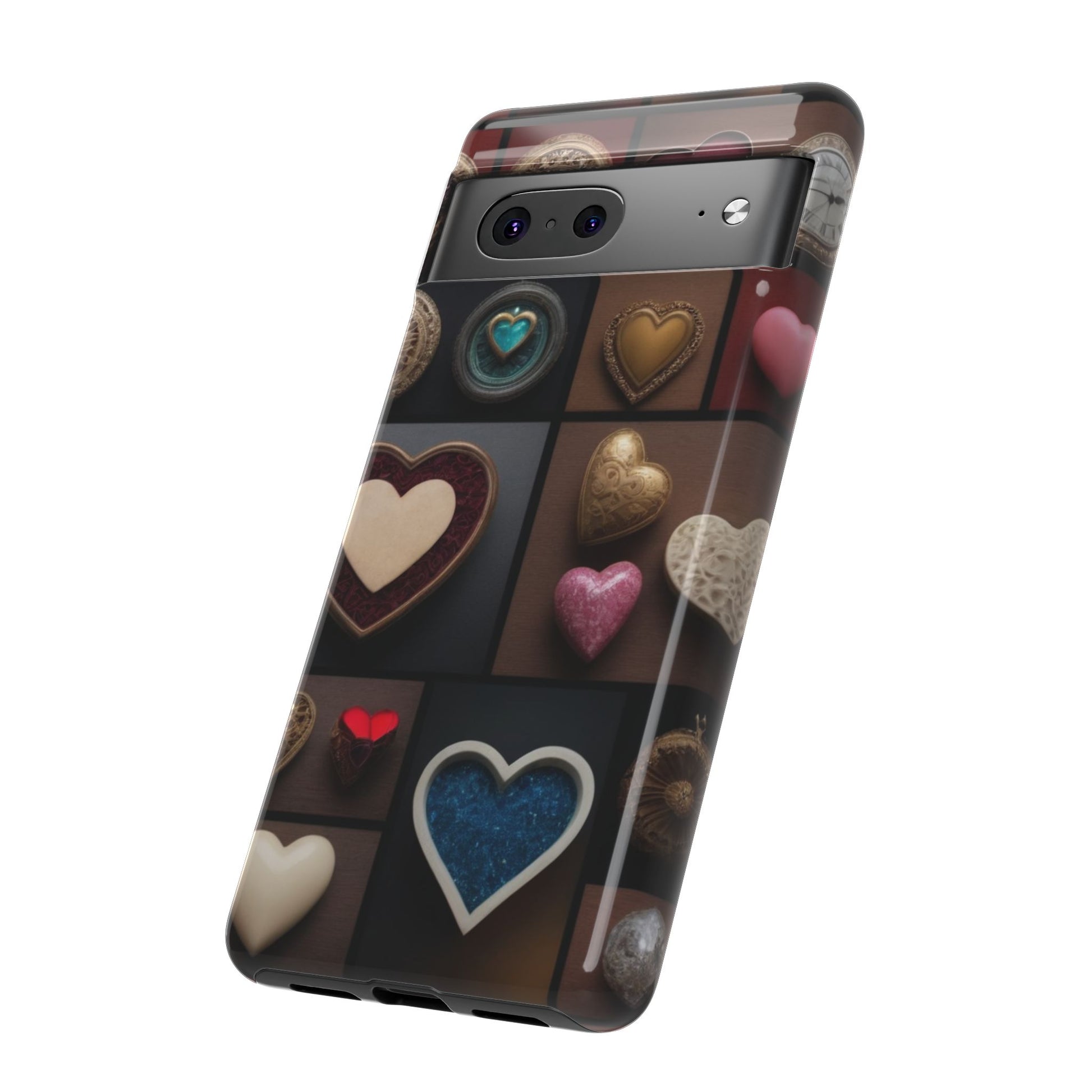 Love Button Phone Case for iPhone 8–16 Pro Max, Pixel 5–8 Pro, Galaxy S10–S24 Ultra - Designed by Thalia