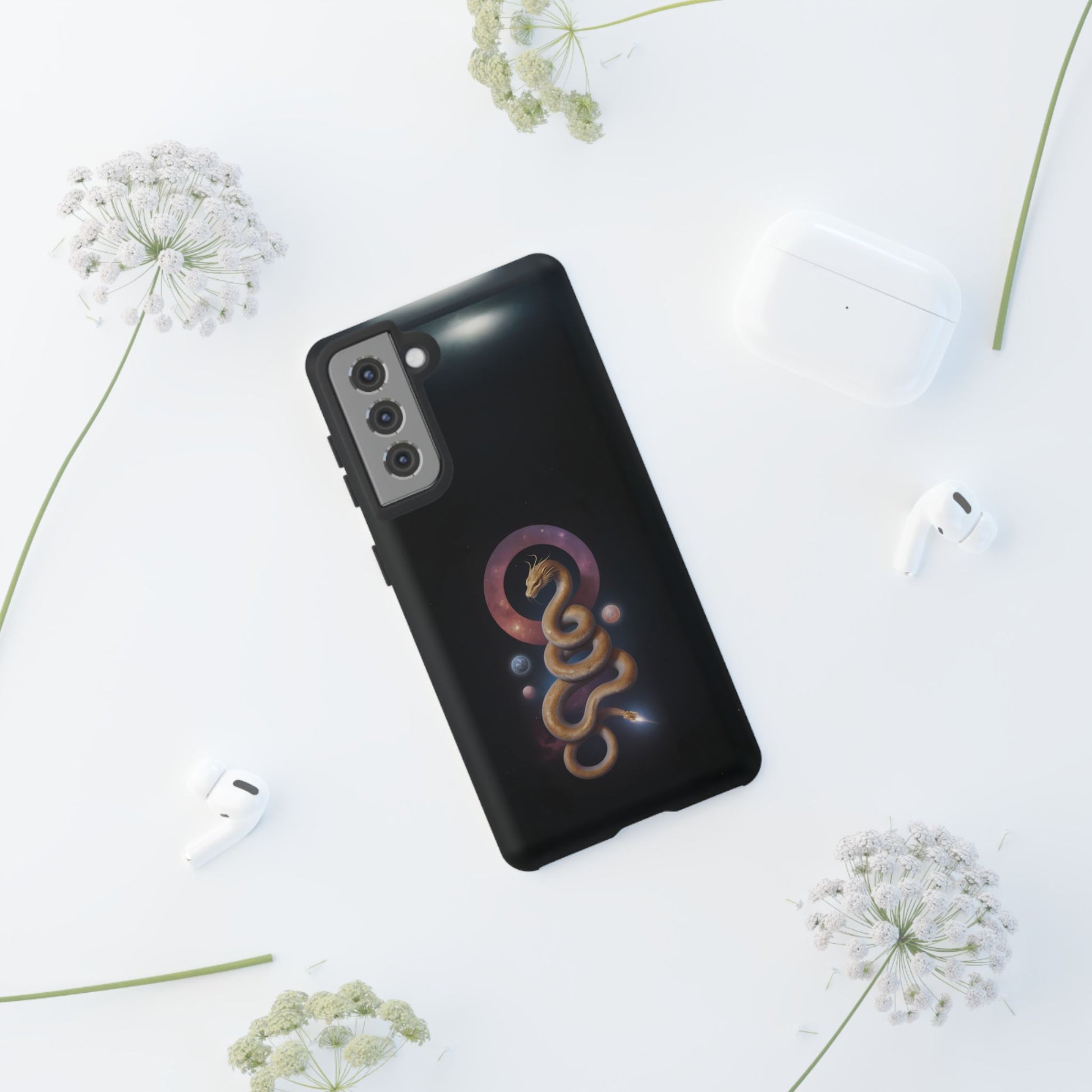 Chinese Zodiac Snake Phone Case for Samsung Galaxy S10–S24 - Designed by Thalia