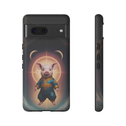 Chinese Zodiac Pig Custom Phone Case for iPhone 8–16 Pro Max, Pixel 5–8 Pro, Galaxy S10–S24 Ultra - Designed by Thalia