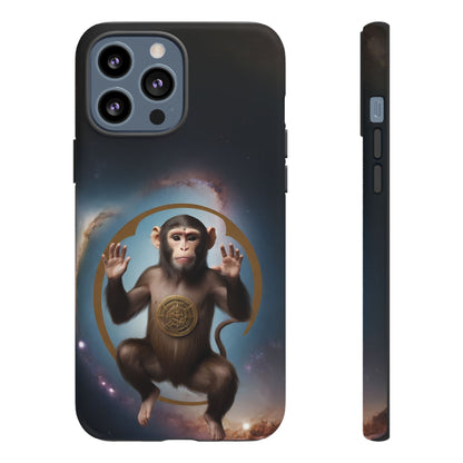 Chinese Zodiac Monkey Custom Phone Case for iPhone 8–16 Pro Max, Pixel 5–8 Pro, Galaxy S10–S24 Ultra - Designed by Thalia