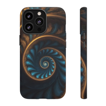 3D Fractal Phone Case for iPhone 8–16 Pro Max, Pixel 5–8 Pro, Galaxy S10–S24 Ultra - Designed by Thalia