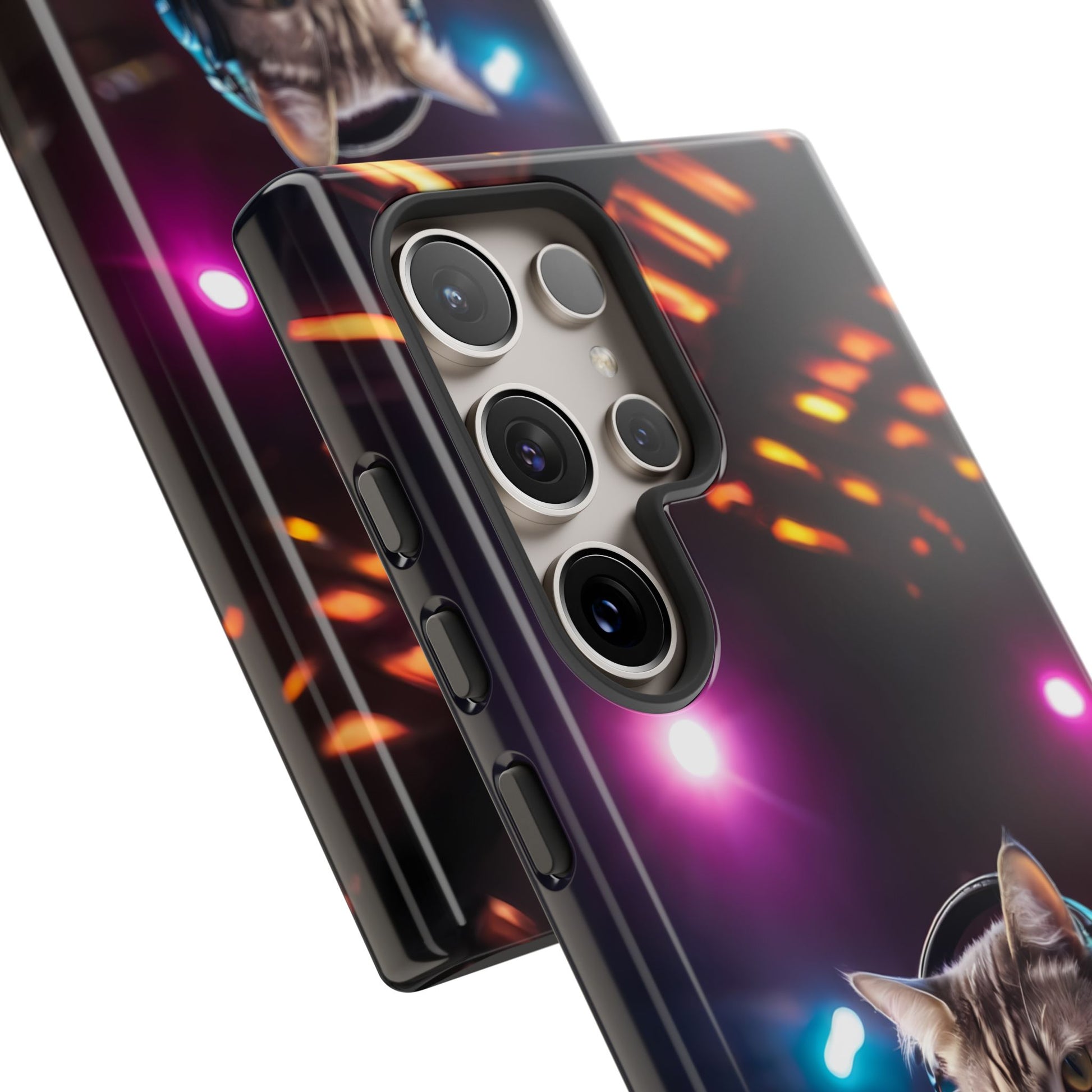 DJ Kitty Phone Case for iPhone 8–16 Pro Max, Pixel 5–8 Pro, Galaxy S10–S24 Ultra - Designed by Thalia