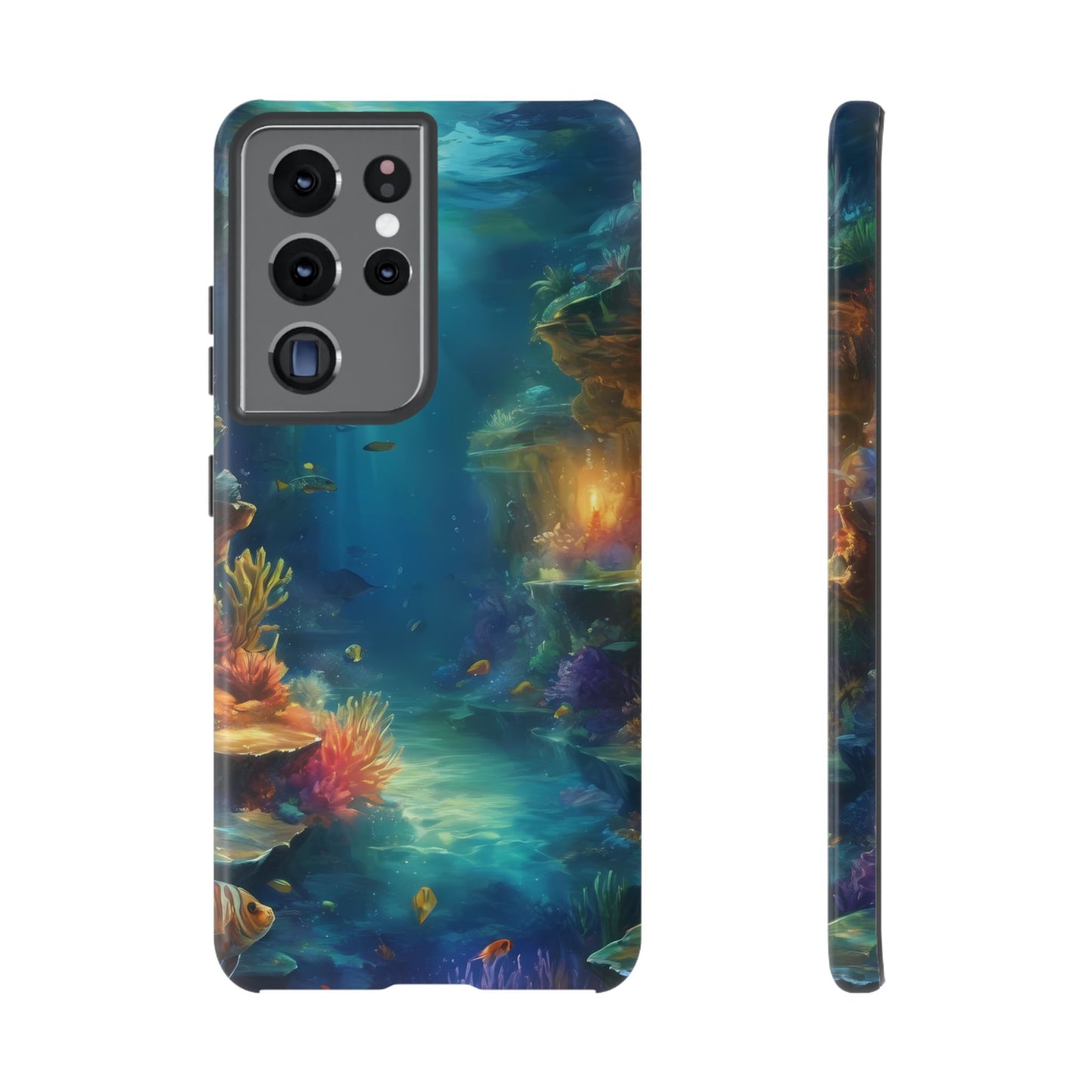 Oceanic Depths Custom Phone Case for Samsung Galaxy S10–S10 Plus, S20–S20 Ultra, S21, S22, S23, S24 Ultra - Designed by Thalia