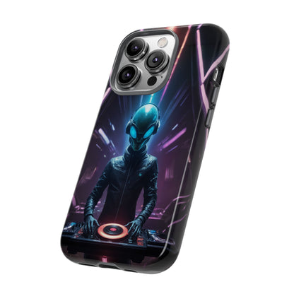 Alien DJ Phone Case for iPhone 8–16 Pro Max, Pixel 5–8 Pro, Galaxy S10–S24 Ultra - Designed by Thalia