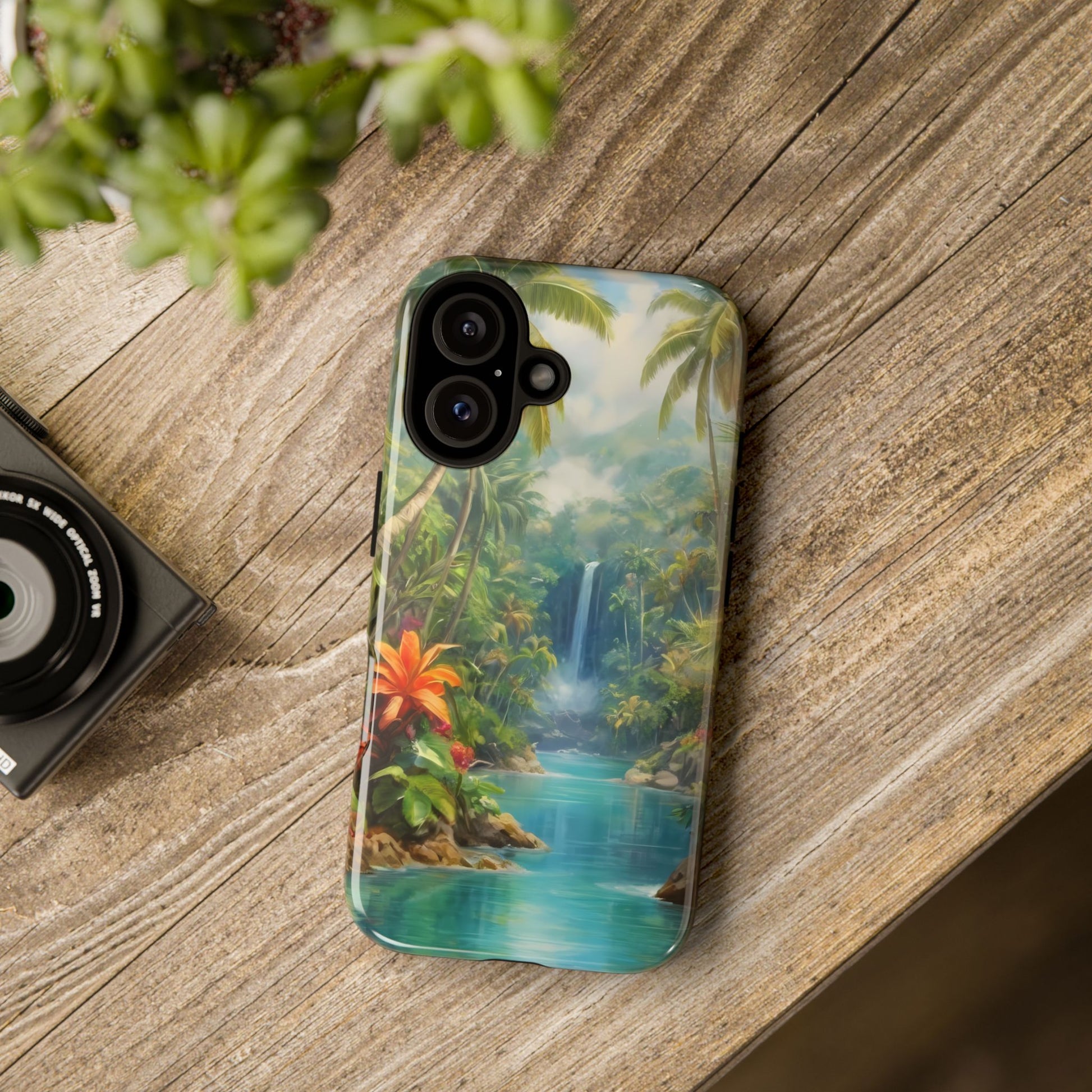 Tropical Paradise Phone Case for iPhone 8–16 Pro Max, iPhone 8 Plus–13 Mini, iPhone XS–XS Max, iPhone 11–14 Pro Max - Designed by Thalia