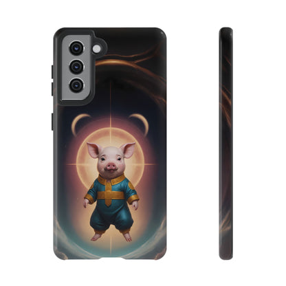 Chinese Zodiac Pig Custom Phone Case for iPhone 8–16 Pro Max, Pixel 5–8 Pro, Galaxy S10–S24 Ultra - Designed by Thalia