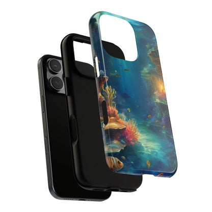 Oceanic Depths Stylish Unique UV Protected Phone Case for iPhone 8–16 Pro Max, iPhone 8 Plus–13 Mini, iPhone XS–XS Max, iPhone 11–14 Pro Max - Designed by Thalia