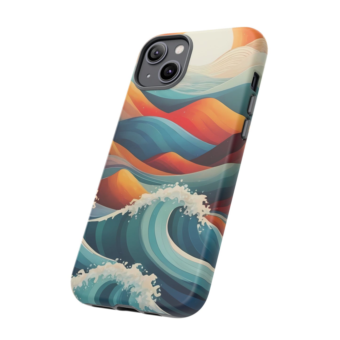 Retro Waves Phone Case for iPhone 8–16 Pro Max, Pixel 5–8 Pro, Galaxy S10–S24 Ultra - Designed by Thalia