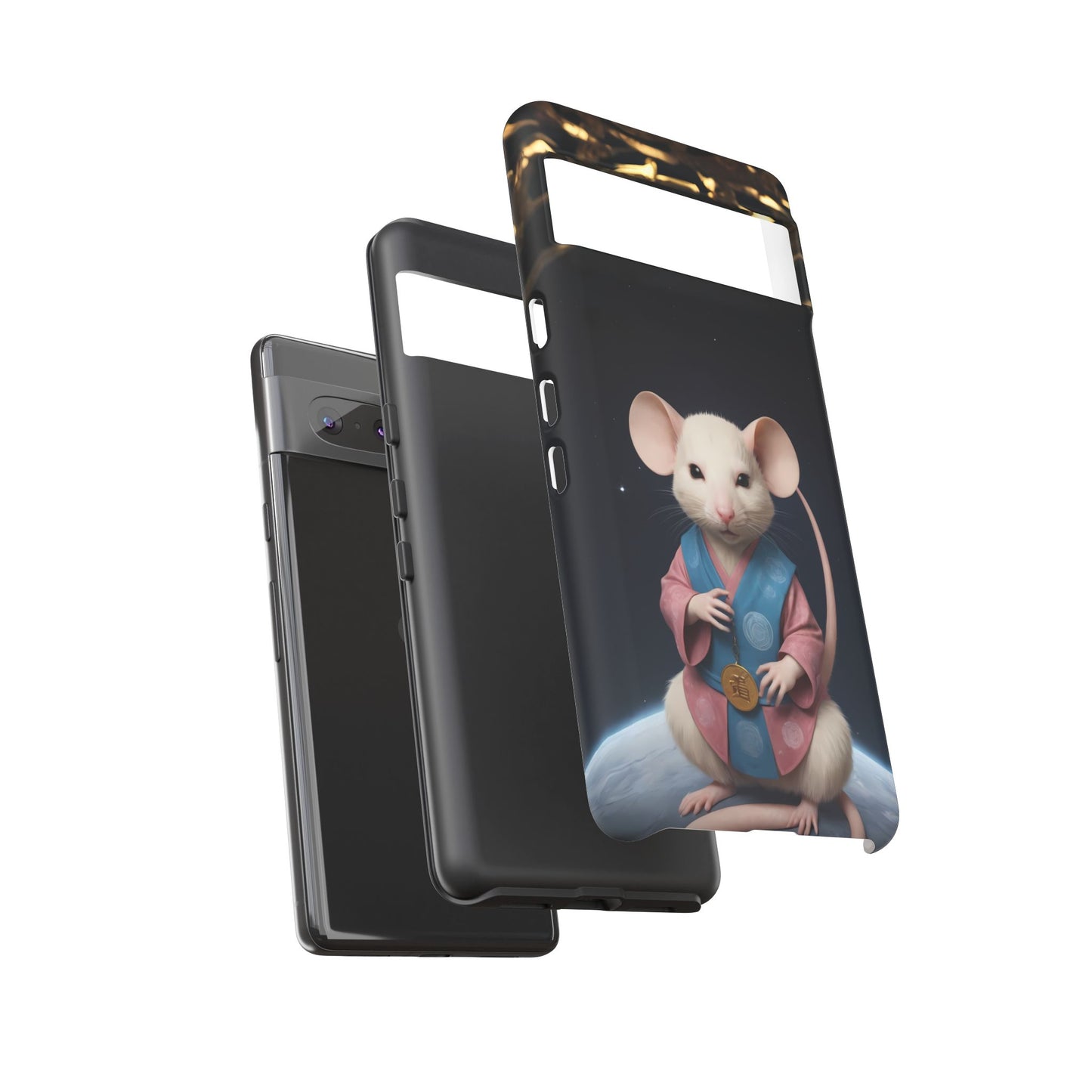 Chinese Zodiac Rat Phone Case for Google Pixel 8 Pro, Pixel 8, Pixel 7, Pixel 6 Pro, Pixel 6, Pixel 5 5G - Designed by Thalia