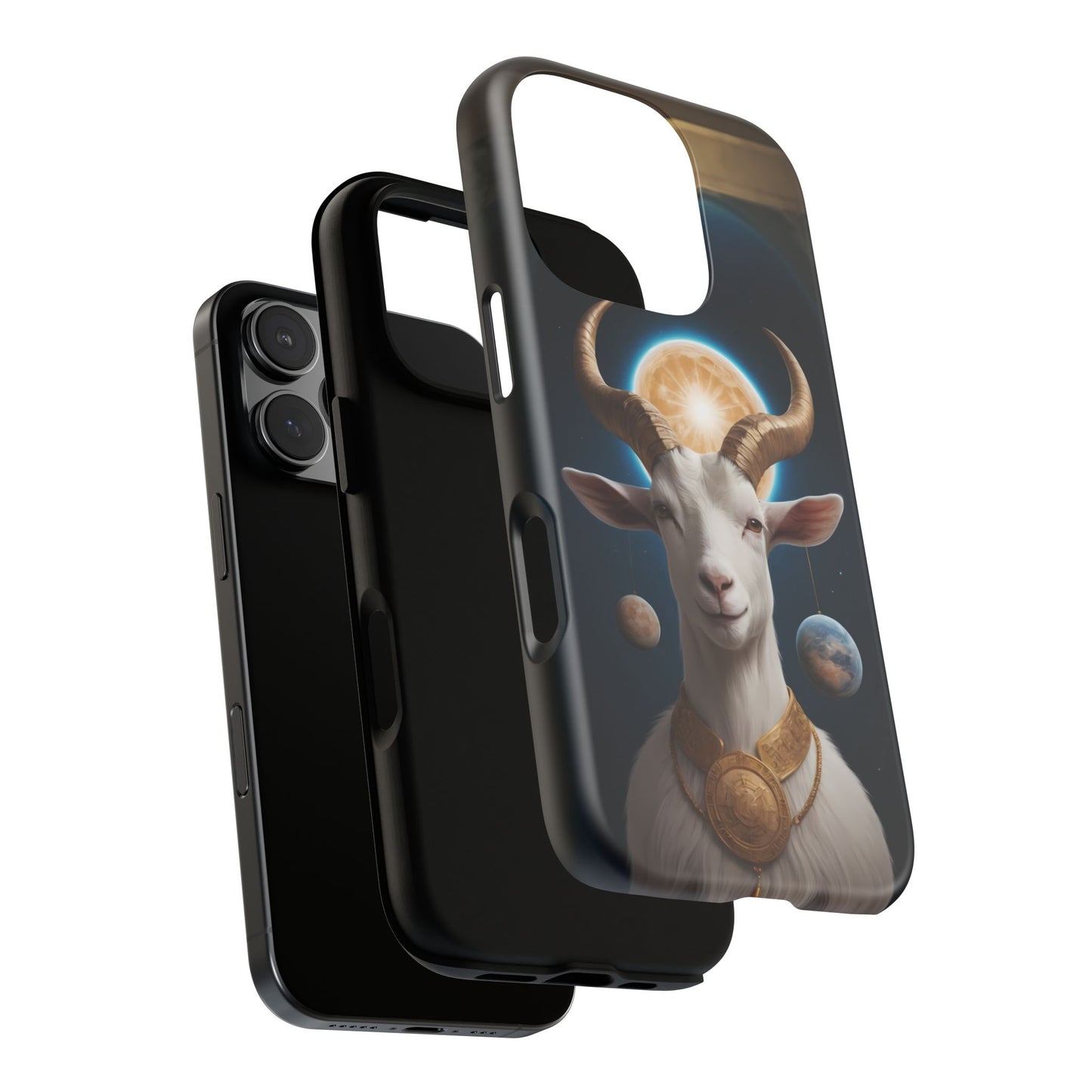 Chinese Zodiac Goat Phone Case for iPhone 8–16 Pro Max, iPhone 8 Plus–13 Mini, iPhone XS–XS Max, iPhone 11–14 Pro Max - Designed by Thalia