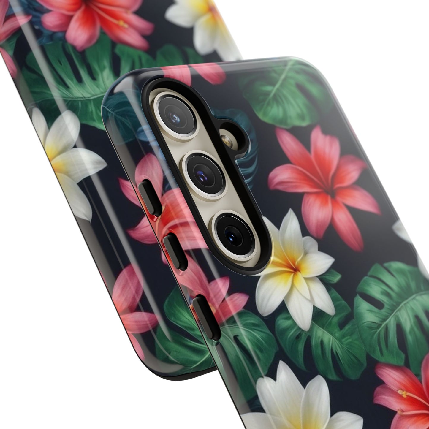 Hawaiian Flowers Custom Phone Case for Samsung Galaxy S10–S10 Plus, S20–S20 Ultra, S21, S22, S23, S24 Ultra - Designed by Thalia