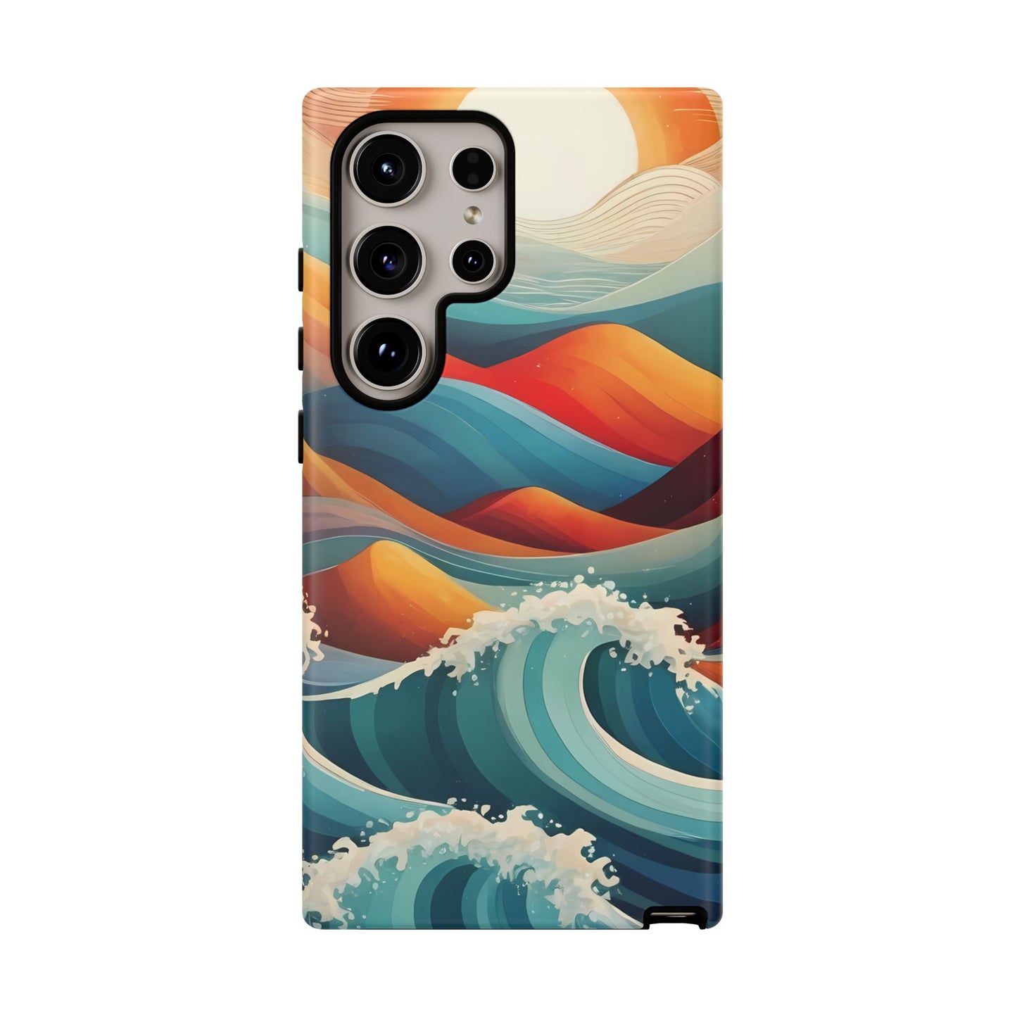 Retro Waves Phone Case for iPhone 8–16 Pro Max, Pixel 5–8 Pro, Galaxy S10–S24 Ultra - Designed by Thalia