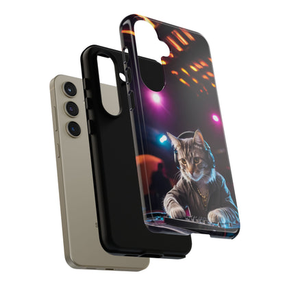 DJ Kitty Phone Case for iPhone 8–16 Pro Max, Pixel 5–8 Pro, Galaxy S10–S24 Ultra - Designed by Thalia