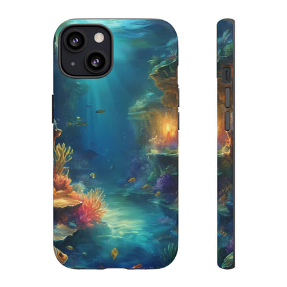 Oceanic Depths Stylish Unique UV Protected Phone Case for iPhone 8–16 Pro Max, iPhone 8 Plus–13 Mini, iPhone XS–XS Max, iPhone 11–14 Pro Max - Designed by Thalia