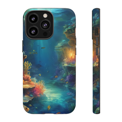 Oceanic Depths Stylish Unique UV Protected Phone Case for iPhone 8–16 Pro Max, iPhone 8 Plus–13 Mini, iPhone XS–XS Max, iPhone 11–14 Pro Max - Designed by Thalia