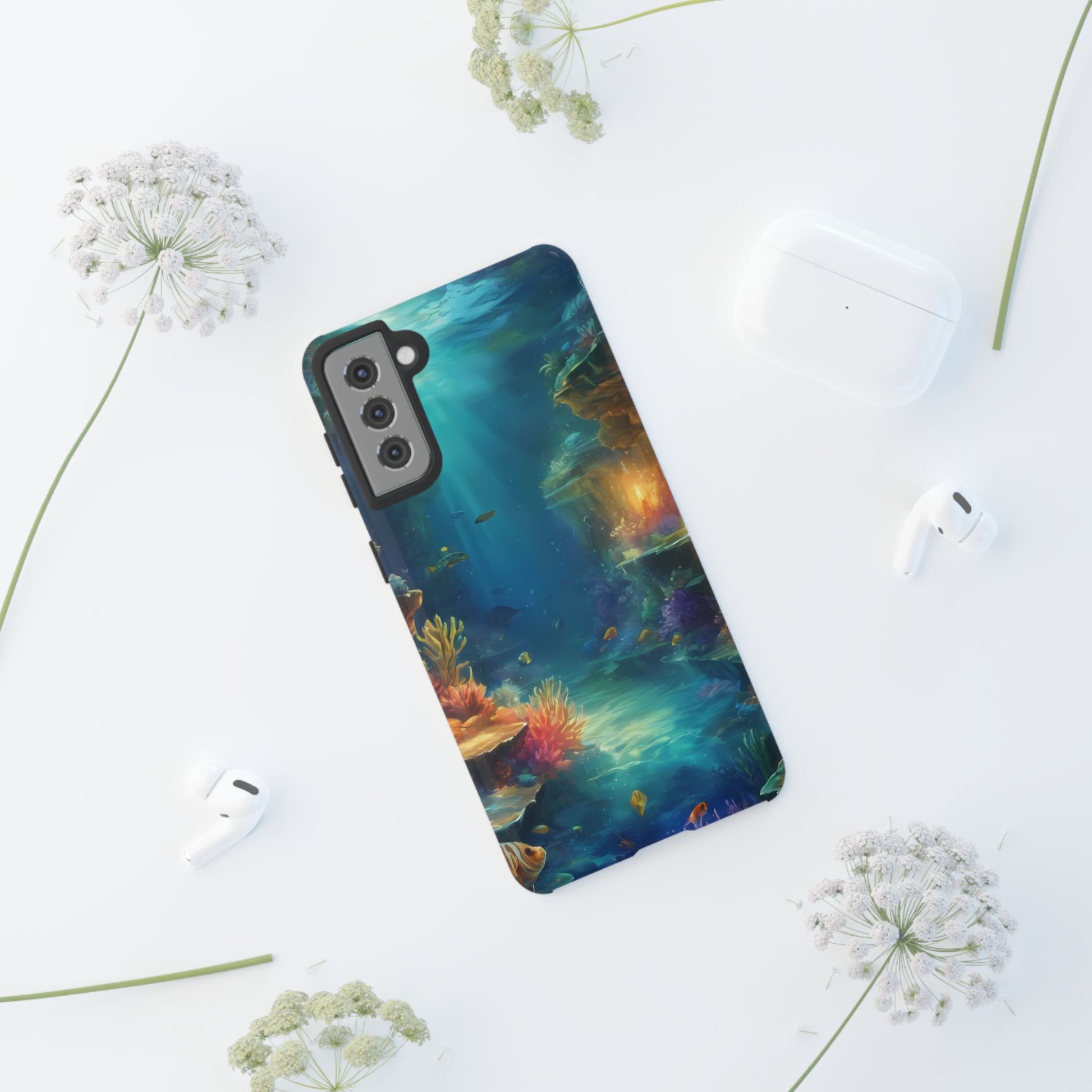 Oceanic Depths Custom Phone Case for Samsung Galaxy S10–S10 Plus, S20–S20 Ultra, S21, S22, S23, S24 Ultra - Designed by Thalia