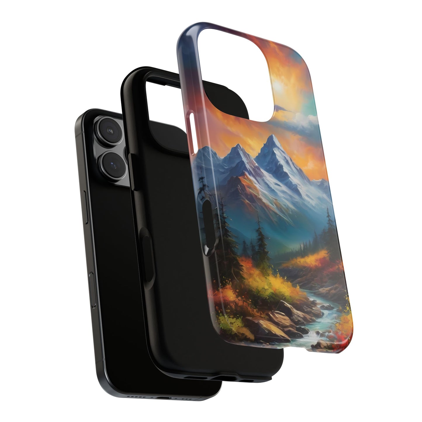 Mystic Mountains Phone Case for iPhone 8–16 Pro Max, Pixel 5–8 Pro, Galaxy S10–S24 Ultra - Designed by Thalia