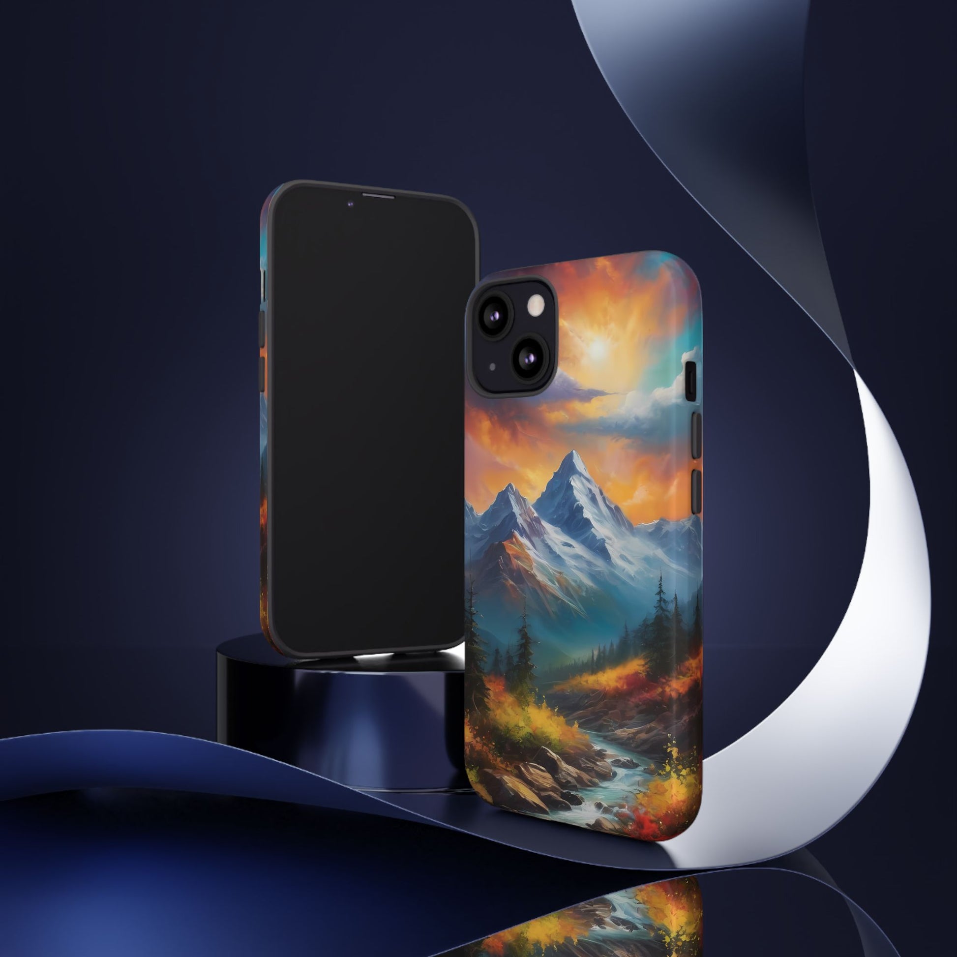 Mystic Mountains Phone Case for iPhone 8–16 Pro Max, Pixel 5–8 Pro, Galaxy S10–S24 Ultra - Designed by Thalia