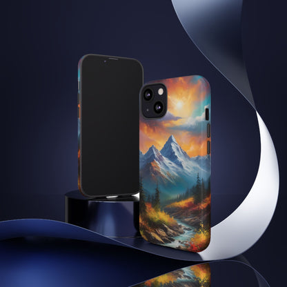 Mystic Mountains Stylish Unique UV Protected Phone Case for iPhone 8–16 Pro Max, iPhone 8 Plus–13 Mini, iPhone XS–XS Max, iPhone 11–14 Pro Max - Designed by Thalia