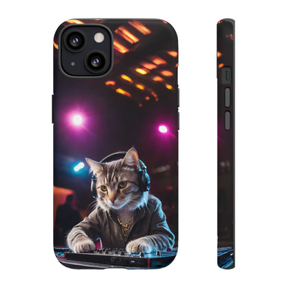 DJ Kitty Phone Case for iPhone 8–16 Pro Max, Pixel 5–8 Pro, Galaxy S10–S24 Ultra - Designed by Thalia