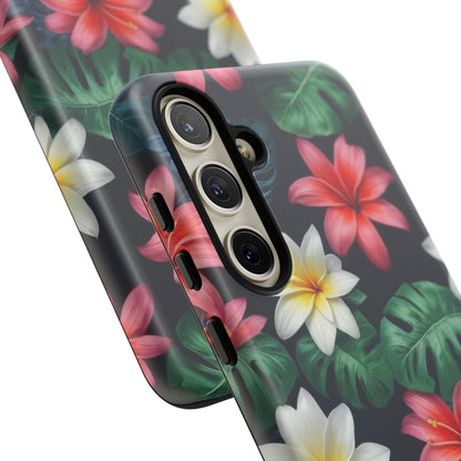 Hawaiian Flowers Custom Phone Case for Samsung Galaxy S10–S10 Plus, S20–S20 Ultra, S21, S22, S23, S24 Ultra - Designed by Thalia