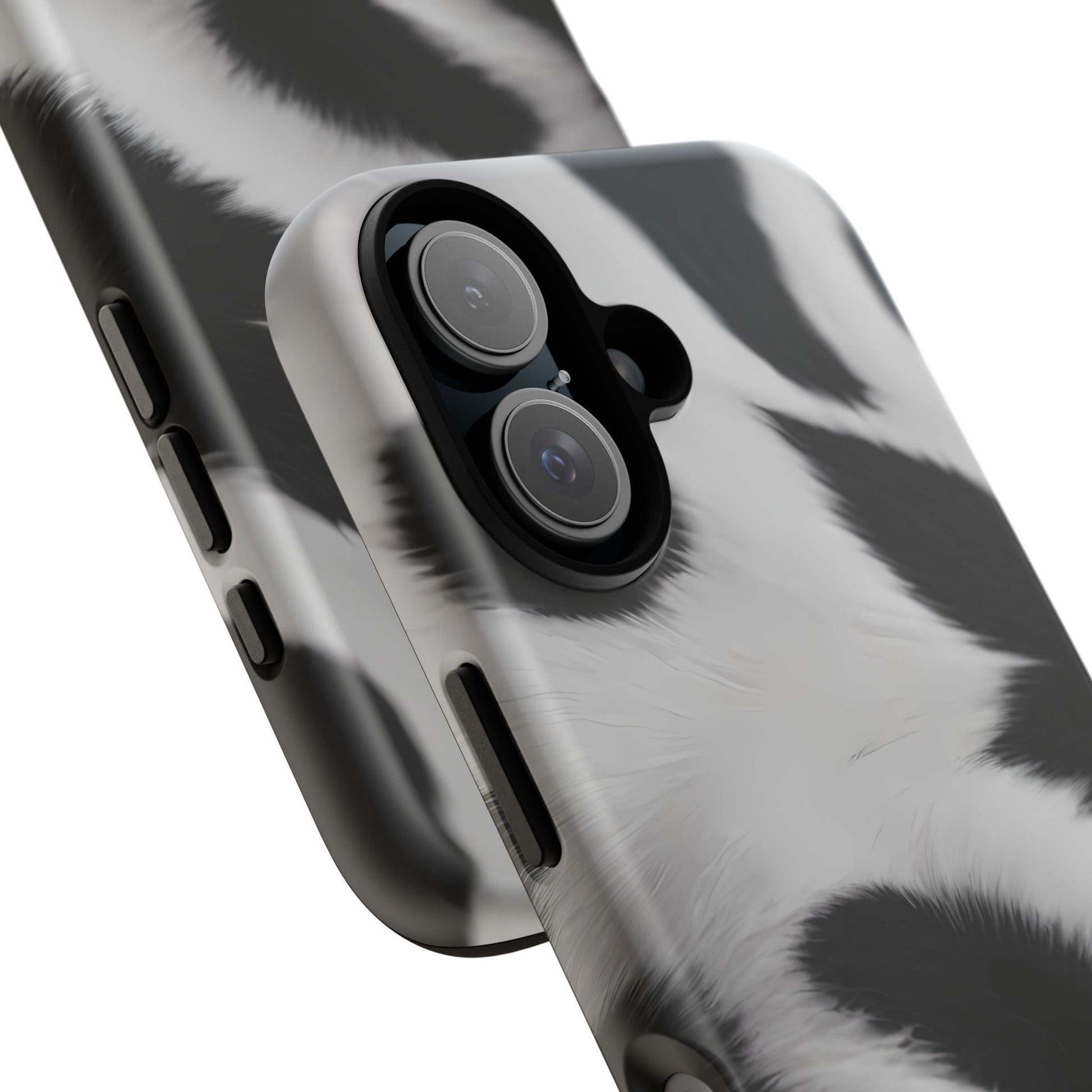 Chic Bovine Elegance Custom Phone Case for iPhone 8–16 Pro Max, iPhone 8 Plus–13 Mini, iPhone XS–XS Max, iPhone 11–14 Pro Max - Designed by Thalia