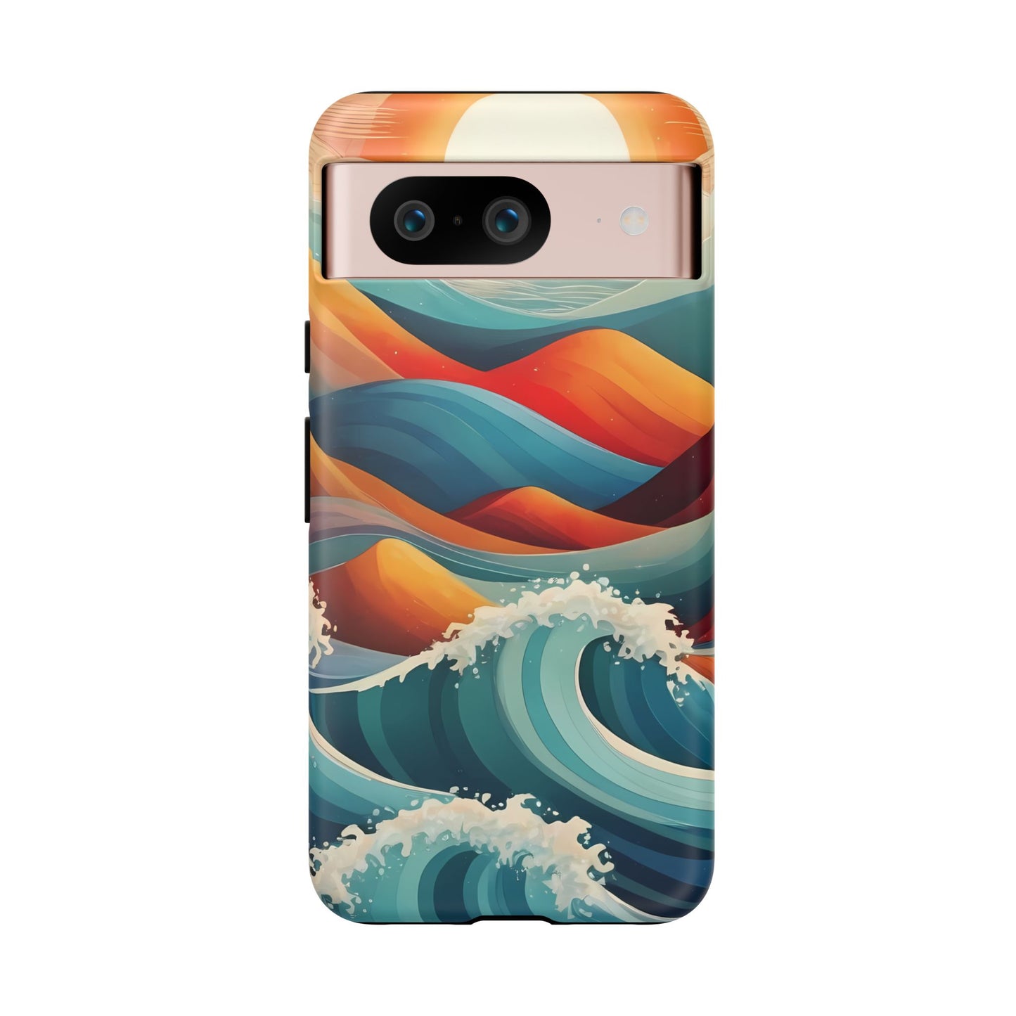 Retro Waves Phone Case for iPhone 8–16 Pro Max, Pixel 5–8 Pro, Galaxy S10–S24 Ultra - Designed by Thalia