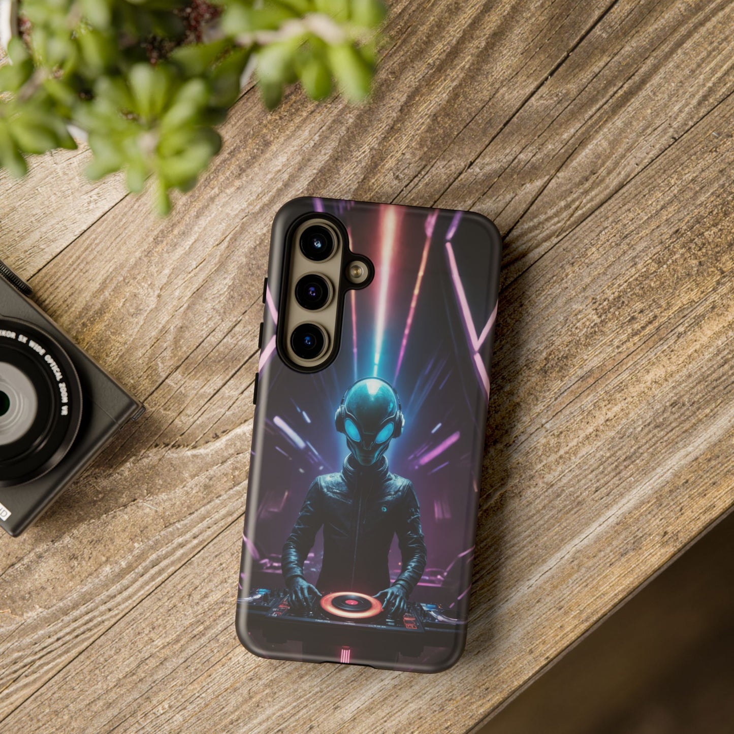 Alien DJ Phone Case for iPhone 8–16 Pro Max, Pixel 5–8 Pro, Galaxy S10–S24 Ultra - Designed by Thalia