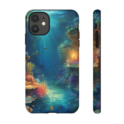 Oceanic Depths Stylish Unique UV Protected Phone Case for iPhone 8–16 Pro Max, iPhone 8 Plus–13 Mini, iPhone XS–XS Max, iPhone 11–14 Pro Max - Designed by Thalia