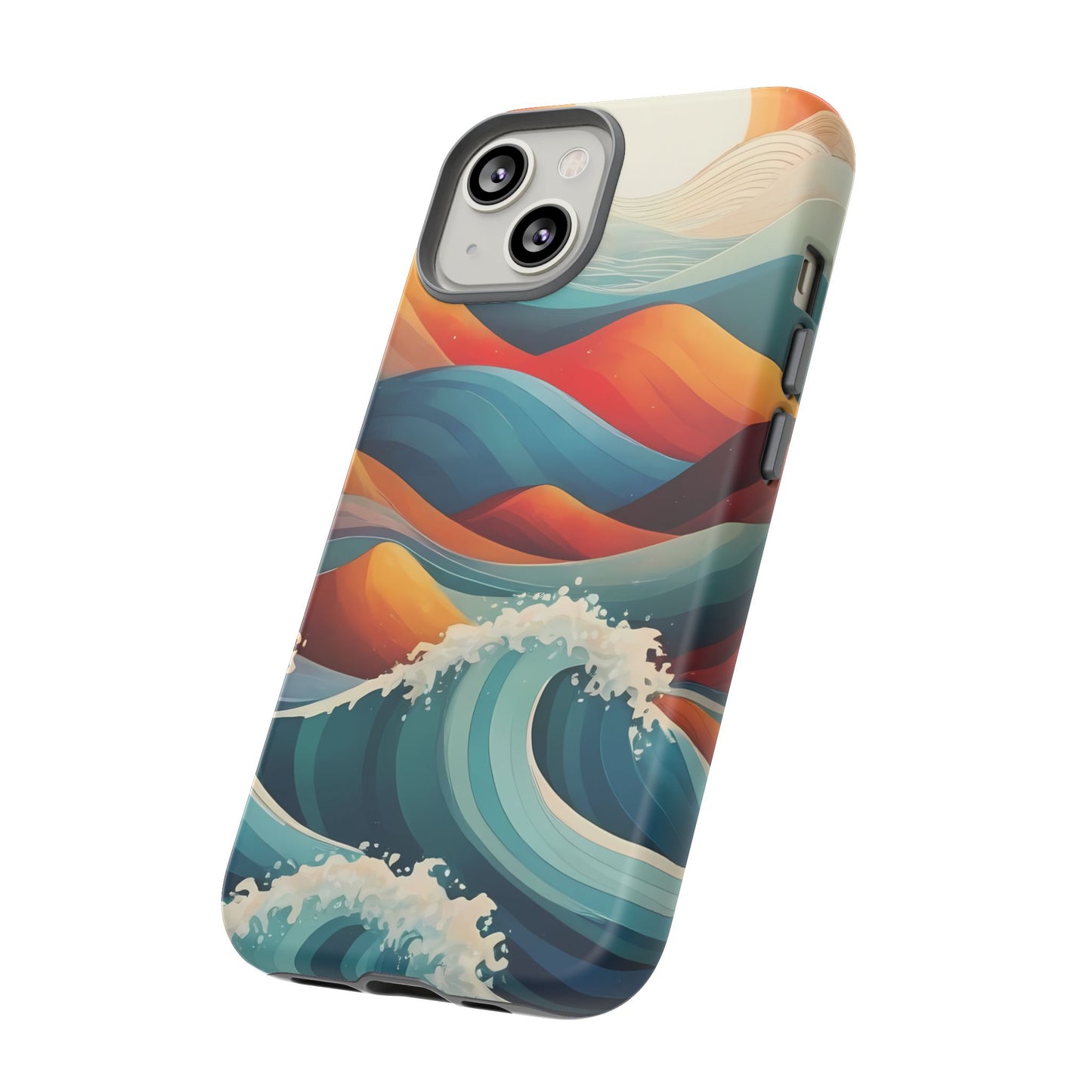 Retro Waves Phone Case for iPhone 8–16 Pro Max, Pixel 5–8 Pro, Galaxy S10–S24 Ultra - Designed by Thalia