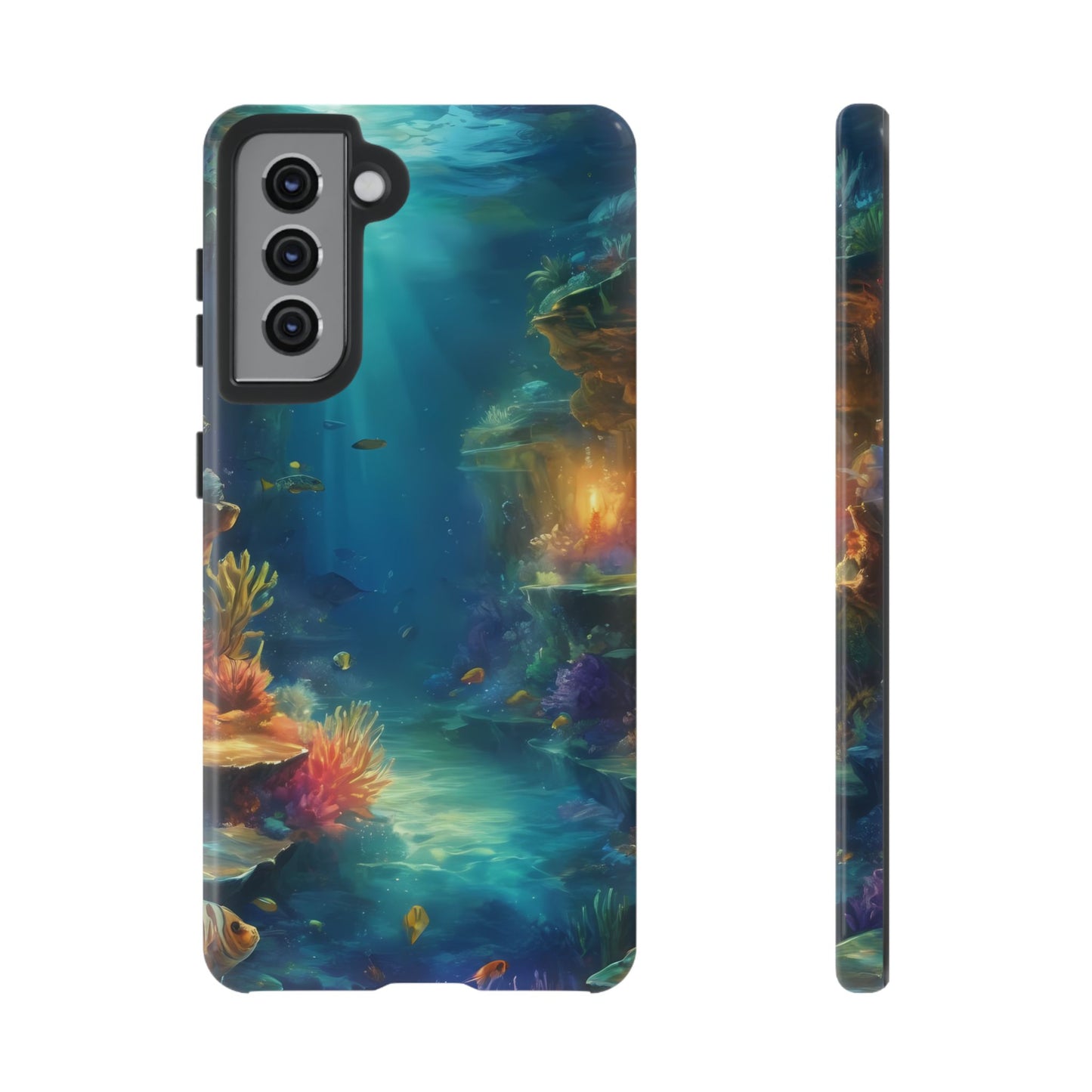 Oceanic Depths Custom Phone Case for Samsung Galaxy S10–S10 Plus, S20–S20 Ultra, S21, S22, S23, S24 Ultra - Designed by Thalia