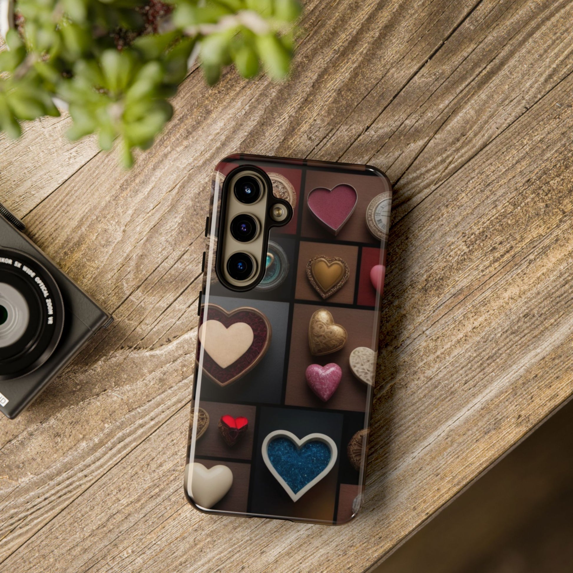 Love Button Phone Case for iPhone 8–16 Pro Max, Pixel 5–8 Pro, Galaxy S10–S24 Ultra - Designed by Thalia