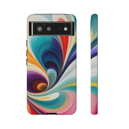 Abstract Elegance Phone Case for iPhone 8–16 Pro Max, Pixel 5–8 Pro, Galaxy S10–S24 Ultra - Designed by Thalia