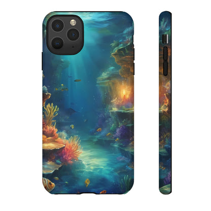 Oceanic Depths Stylish Unique UV Protected Phone Case for iPhone 8–16 Pro Max, iPhone 8 Plus–13 Mini, iPhone XS–XS Max, iPhone 11–14 Pro Max - Designed by Thalia