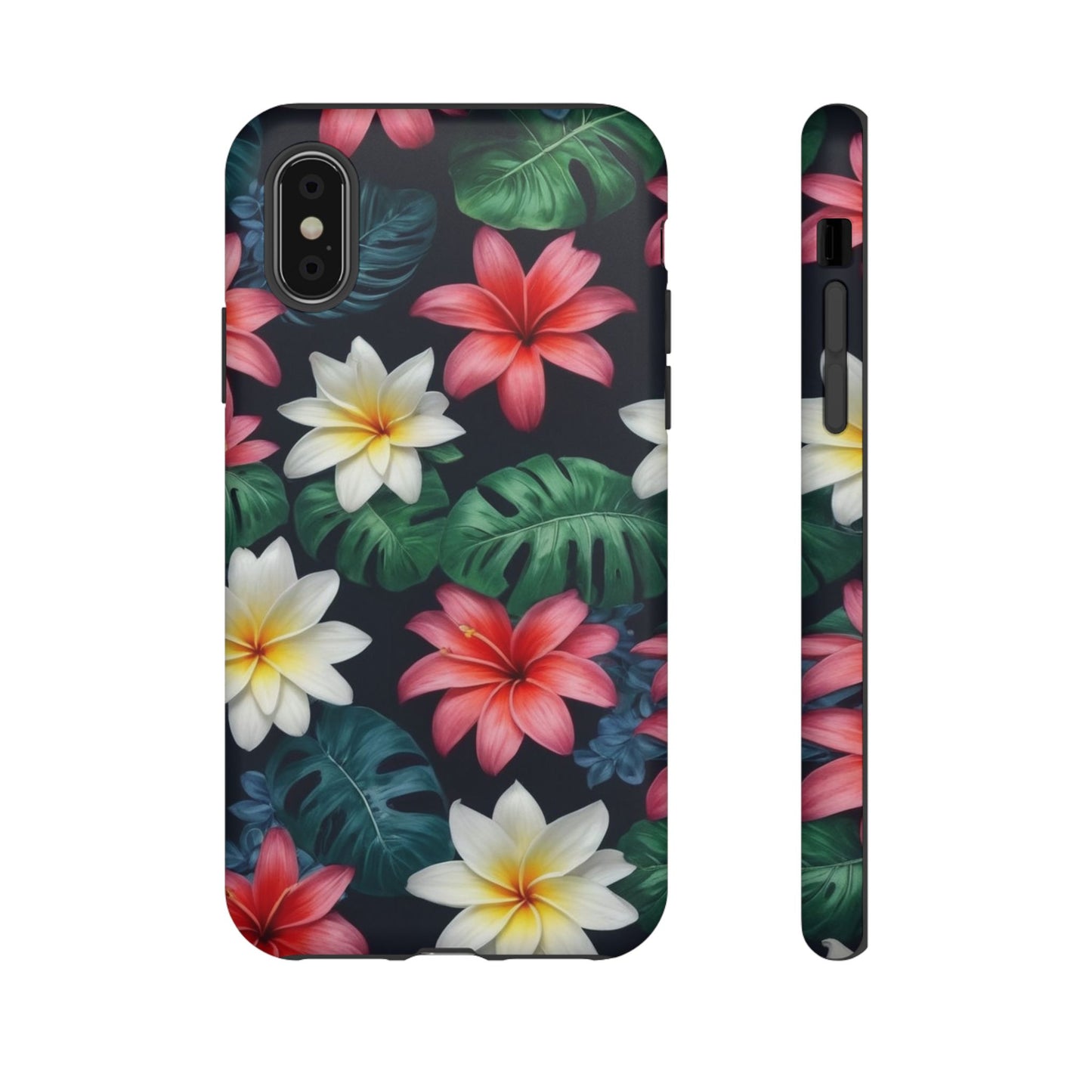 Hawaiian Flowers Phone Case for iPhone 8–16 Pro Max, iPhone 8 Plus–13 Mini, iPhone XS–XS Max, iPhone 11–14 Pro Max - Designed by Thalia