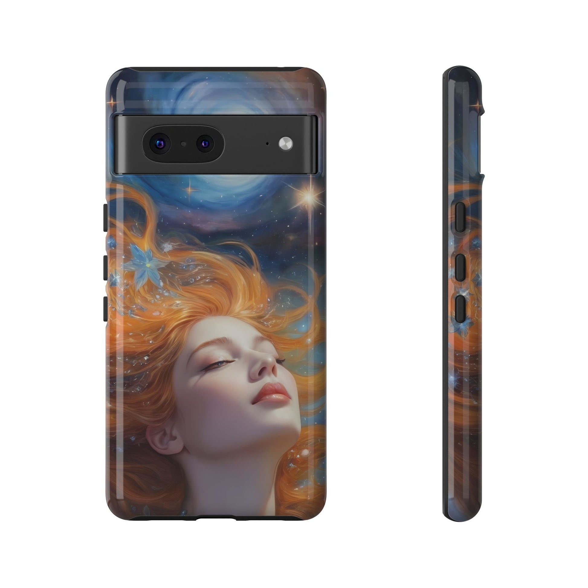 Celestial Dreams Custom Phone Case for Google Pixel 8 Pro, Pixel 8, Pixel 7, Pixel 6 Pro, Pixel 6, Pixel 5 5G - Designed by Thalia